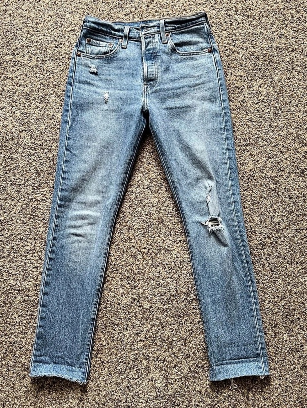 Levi's 501 Skinny Jeans in Blue with Button Fly